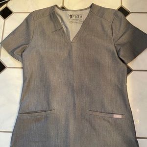 Figs graphite Casma scrub top XXS